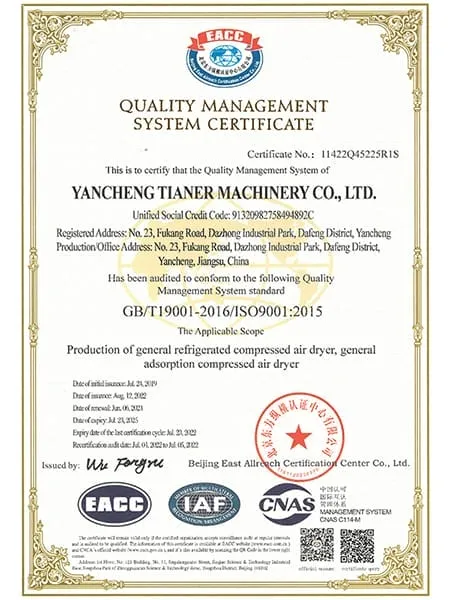Certificación del Sistema de Gestión de Calidad ISO 9001 